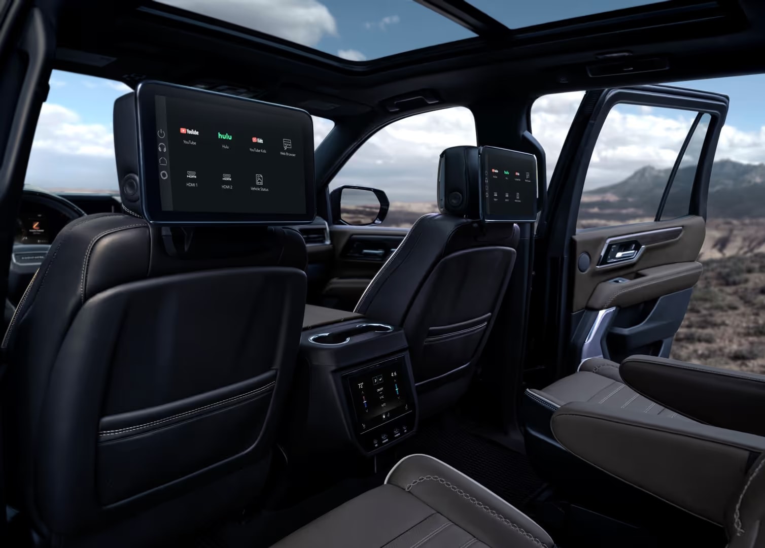 GMC Yukon Denali — premium rear leather cabin, no passengers